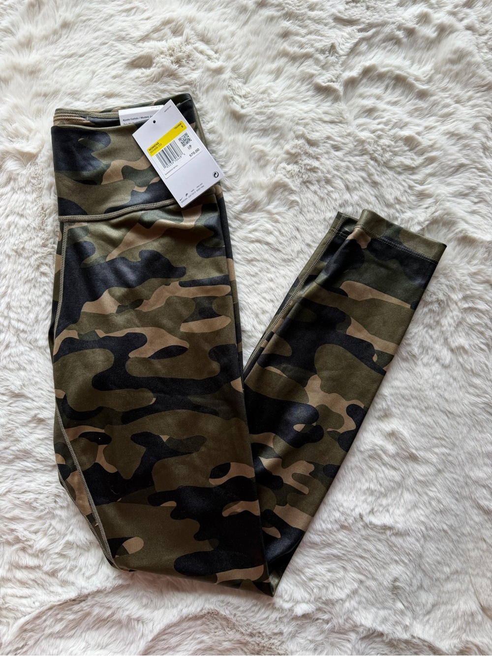 Nike Women's Camo Leggings - Olive Green & Black